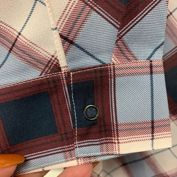 Prana Flint Plaid Maxi Shirt sz S NWT - Picture 5 of 9